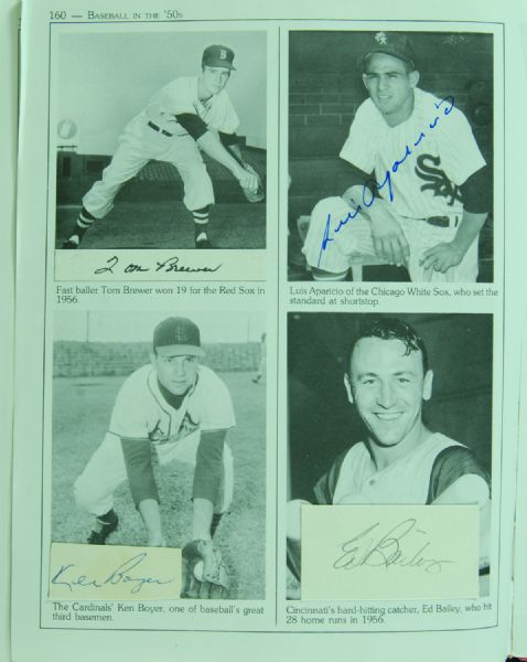 One-of-a-Kind Multi-Signed Baseball in the 1950s Book (700 Signatures) with 100+ HOFers - Jackie Robinson, Mantle, Williams, DiMaggio, Fox, Paige