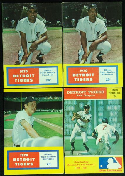 1969-1970 Multi-Signed Detroit Tigers Program (19 Signatures) with Yastrzemski