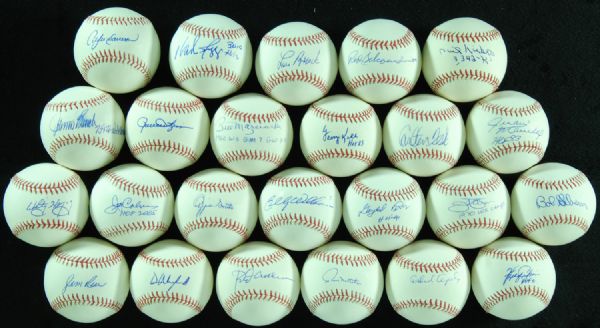 HOFer Single-Signed Baseball lot of 24 (PSA/DNA)