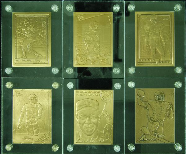 Highland Mint Bronze Cards With Favre, Marino and Banks (3)