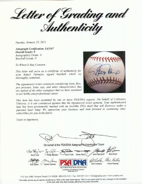 HOF Single-Signed PSA-Graded Baseballs with Schmidt, Palmeiro, Eckersley, Thomas, Sheffield