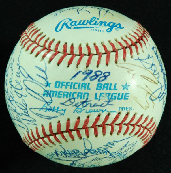 1988 Detroit Tigers Team-Signed Baseball (27 Signatures) (PSA/DNA)