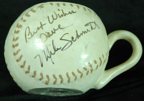 Steve Carlton & Mike Schmidt Signed Baseball Mug & FDC (PSA/DNA)