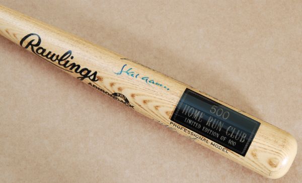 500 Home Run Club Multi-Signed Bat (9 Signatures) with Aaron, Mays (PSA/DNA)