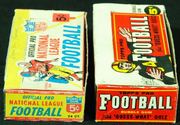 1959 Topps & 1964 Philadelphia Football Empty Counter Display Boxes (2)