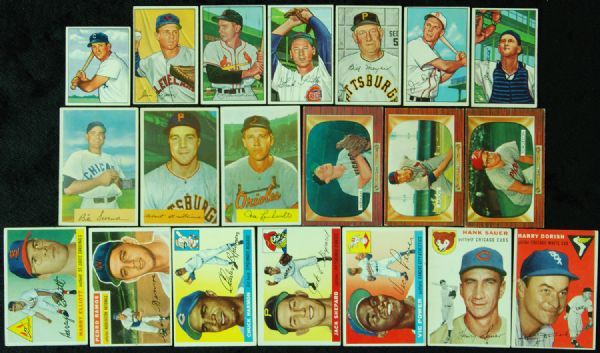 1950-55 Bowman and Topps Lot with Schoendienst and Appling (20)