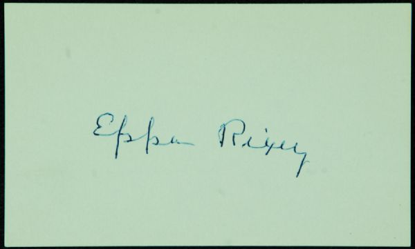 Eppa Rixey Signed 3x5 Index Card