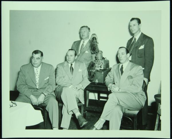 1940s Curly Lambeau, Hutson, etc. Watching Film Original 8x10 Photo