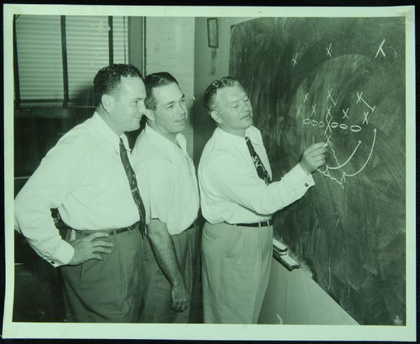 1951 Curly Lambeau Designing Play Original 8x10 Photo