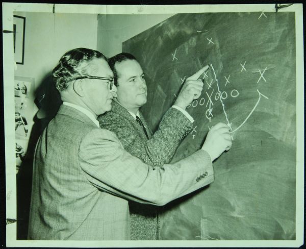 1950 Curly Lambeau & Cecil Isbell Original 8x10 Photo