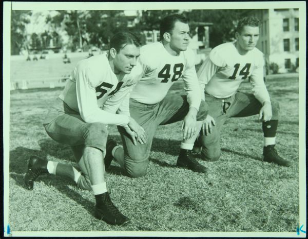 1934 Don Hutson, Dixie Howell & Billy Lee (Alabama) Original 7x9 Photo