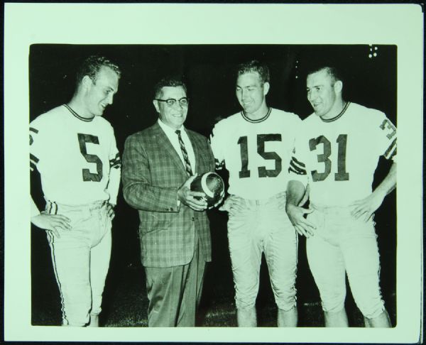 1960s Lombardi, Starr, Hornung & Jim Taylor Original 10x8 Photo