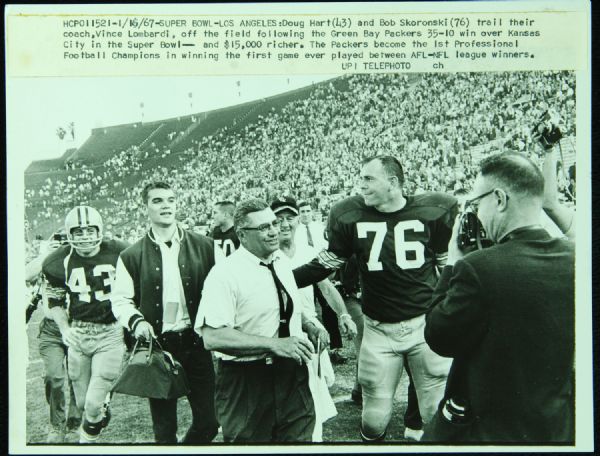 1967 Super Bowl I Vince Lombardi Original 9x7 Photo