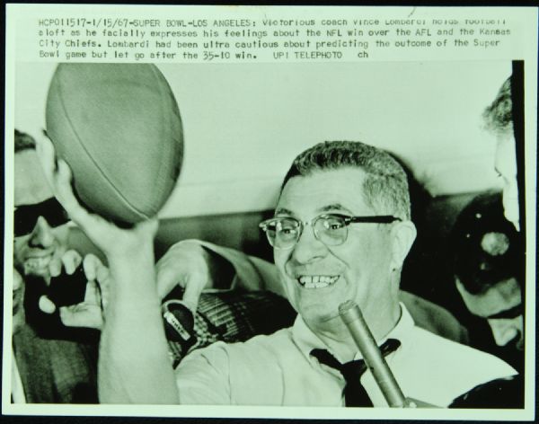 1967 Super Bowl I Vince Lombardi Original 9x7 Photo