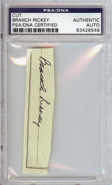 Branch Rickey Cut Signature (PSA/DNA)