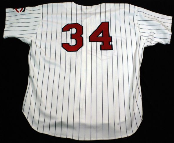 Kirby Puckett 1995 Game-Used Minnesota Twins Home Jersey Presented to Rod Carew - From His Final Season
