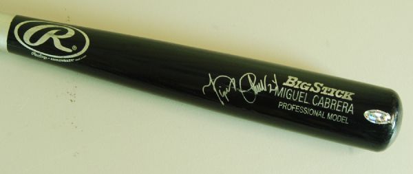 Miguel Cabrera Signed Rawlings Black Bat (PSA/DNA)