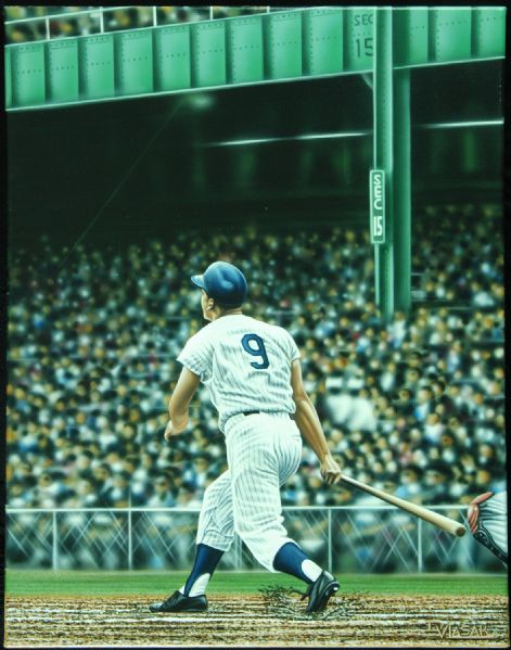 Roger Maris 61st Home Run 22x28 Original Canvas Artwork by Darryl Vlasak