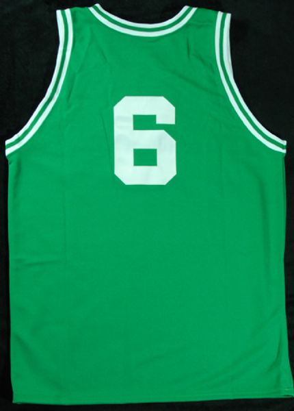 Bill Russell Signed Green Celtics Jersey