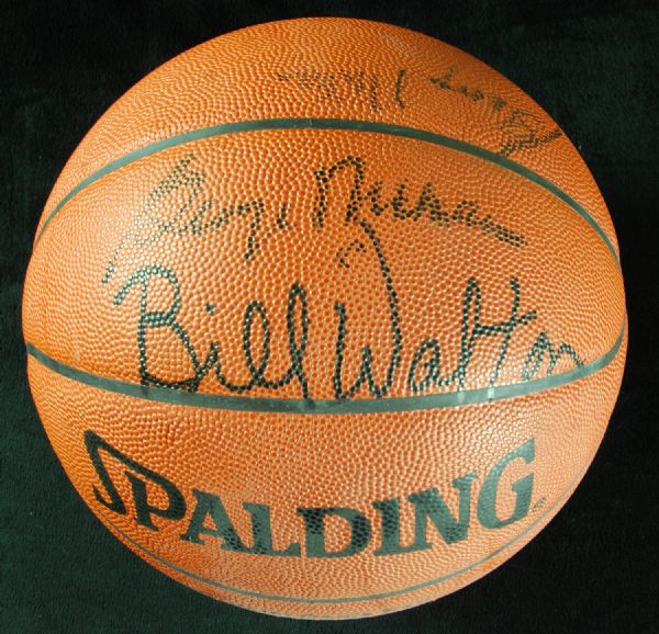 Mikan, Sharman & Bill Walton Signed Spalding Basketball