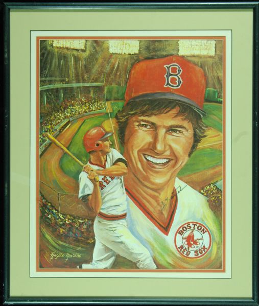 Carl Yastrzemski Signed Framed Lithograph