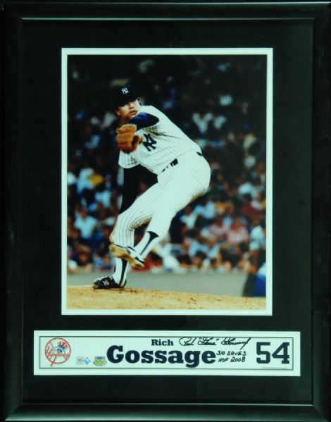 Goose Gossage Signed Locker Nameplate Display (Steiner)