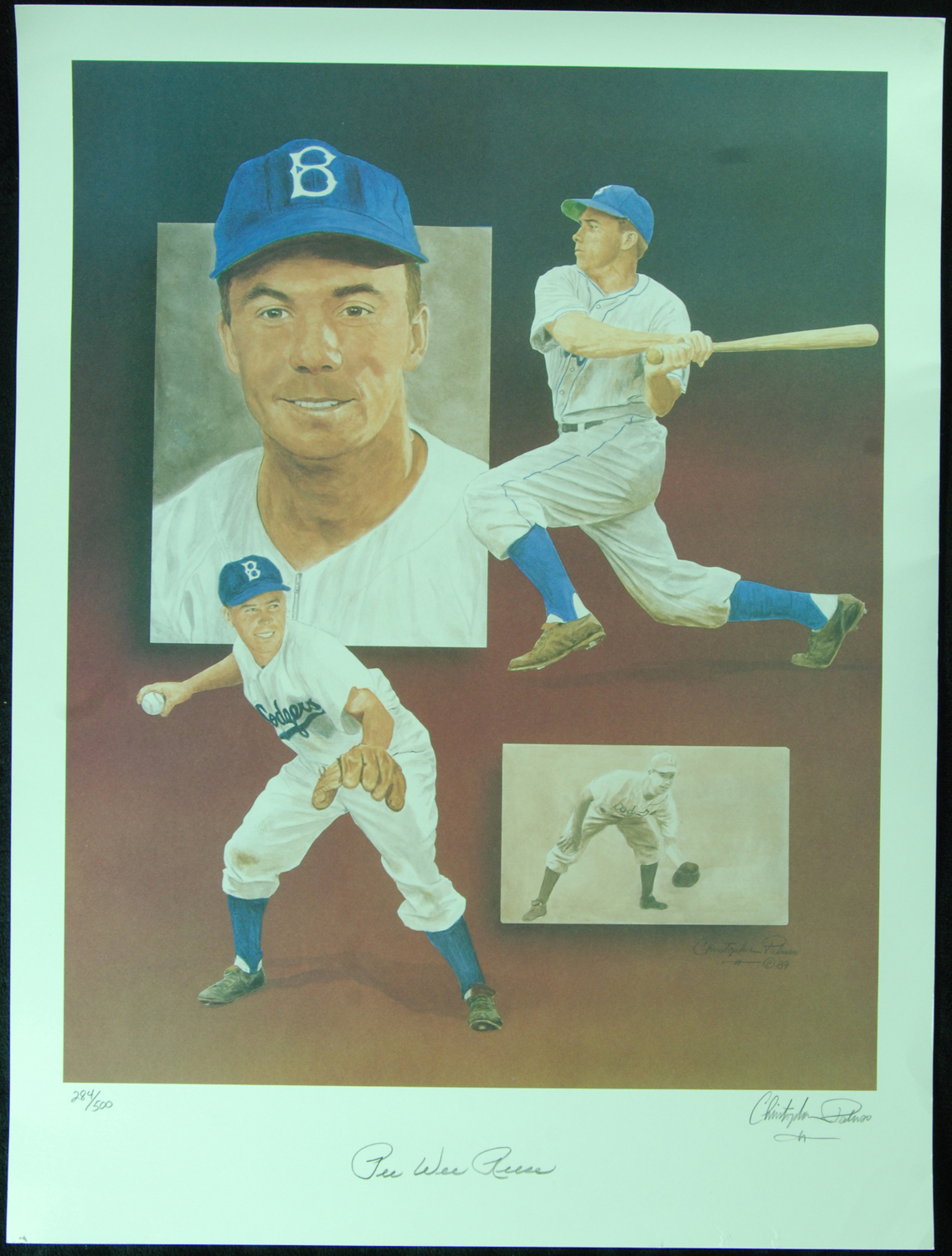 Lot Detail - Pee Wee Reese Signed Christopher Paluso Lithograph (284/500)