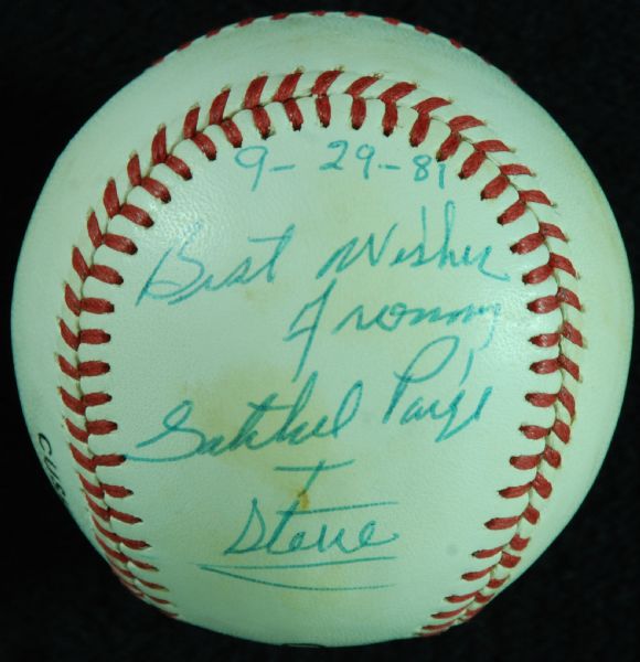 Satchel Paige Single-Signed Rawlings Baseball (JSA)