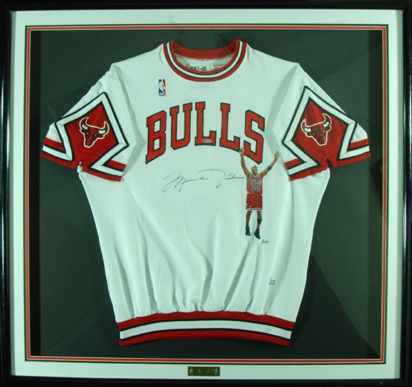 Michael Jordan Personally Signed Chicago Bulls White Jersey