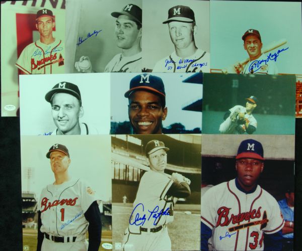 Milwaukee Braves Signed 8x10 Photos (10)