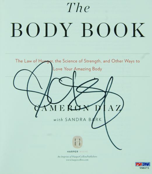 Cameron Diaz Signed The Body Book Book (PSA/DNA)