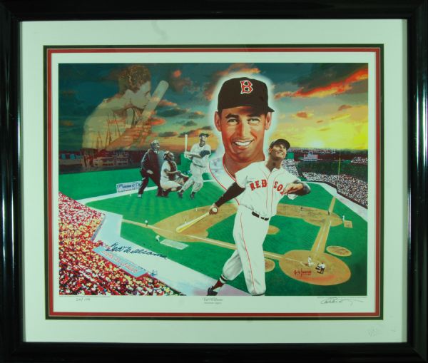 Ted Williams Signed American Legacy Framed Lithograph (PSA/DNA)