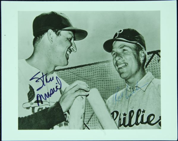 Stan Musial & Richie Ashburn Signed 8x10 Photo 