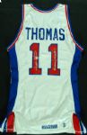 Isiah Thomas Signed Circa 1985 Game-Used Detroit Pistons Jersey Inscribed "Game-Used!!" (PSA/DNA)