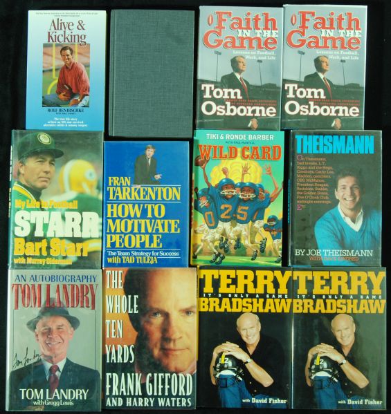 Signed Football-Related Books (12) with Tom Landry