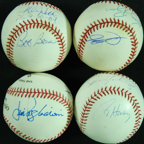 Perfect Game Multi-Signed Baseballs (4) with Pitchers & Catchers