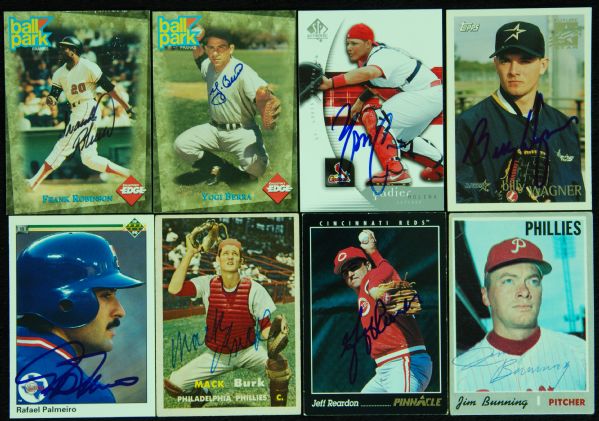 Signed Baseball Card Group (170) with HOFers