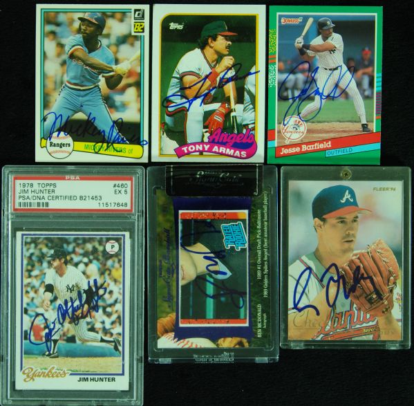 Signed Baseball Card Group (170) with HOFers