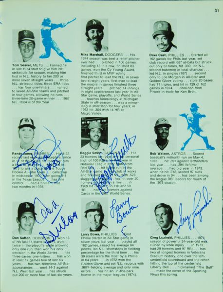 1975 All-Star Game Program Signed by 37 Players (9 HOFers) and Bud Selig
