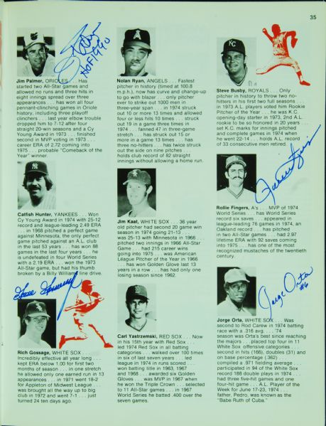 1975 All-Star Game Program Signed by 37 Players (9 HOFers) and Bud Selig