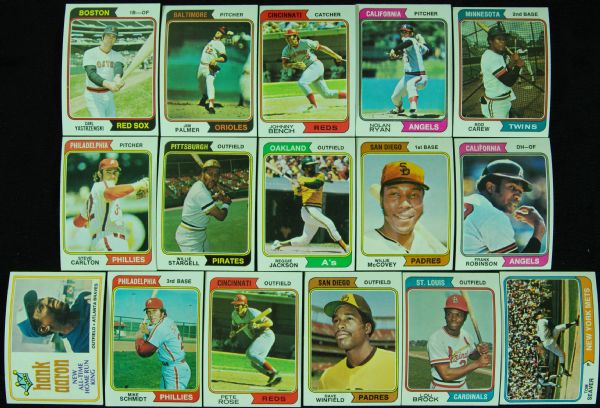 1974 Topps Baseball Super High-Grade Complete Set Plus Traded, Checklists (728)
