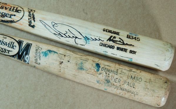 Adam Dunn & Xavier Paul Signed & Game-Used Louisville Slugger Bat
