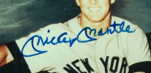 Mickey Mantle Signed 8x10 Gallo Photo (PSA/DNA)