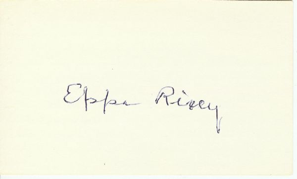 Eppa Rixey Signed 3x5 Index Card