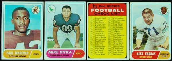 1968 Topps Football Large Grouping With Hall of Famers, Stars, Specials (250)