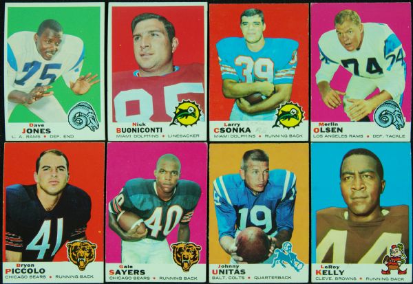 1969 Topps Football Large Grouping With Hall of Famers, Stars, Specials (470)