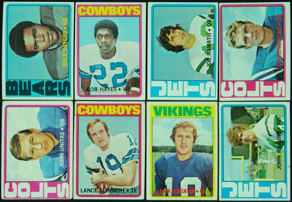 1972 Topps Football Grouping With Hall of Famers, Stars and Third Series (450)