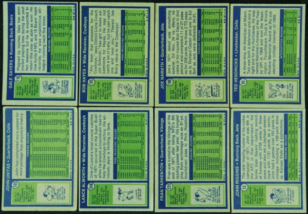 1972 Topps Football Grouping With Hall of Famers, Stars and Third Series (450)