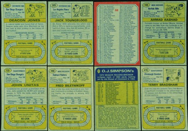1974 Topps Football Huge Grouping With Hall of Famers, Stars and Specials (970)