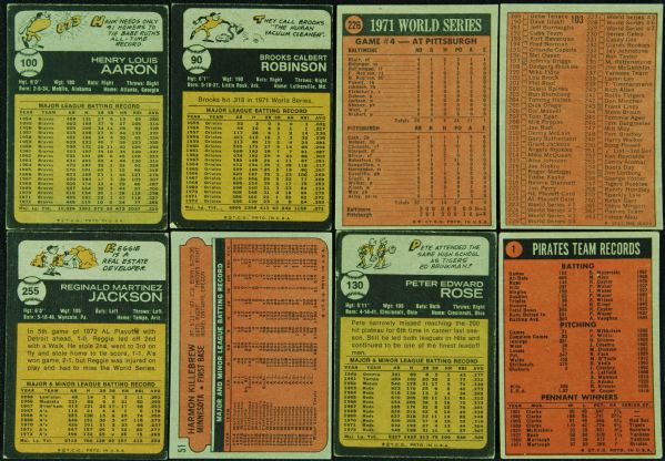 1972 Topps Baseball Grouping With HOFers, Stars and Specials (550)